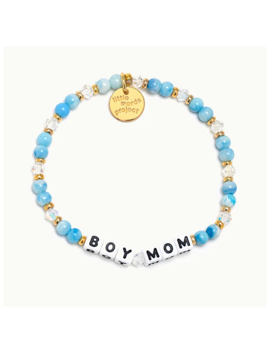 Little Words Project Boy Mom Bracelet Blue Baby