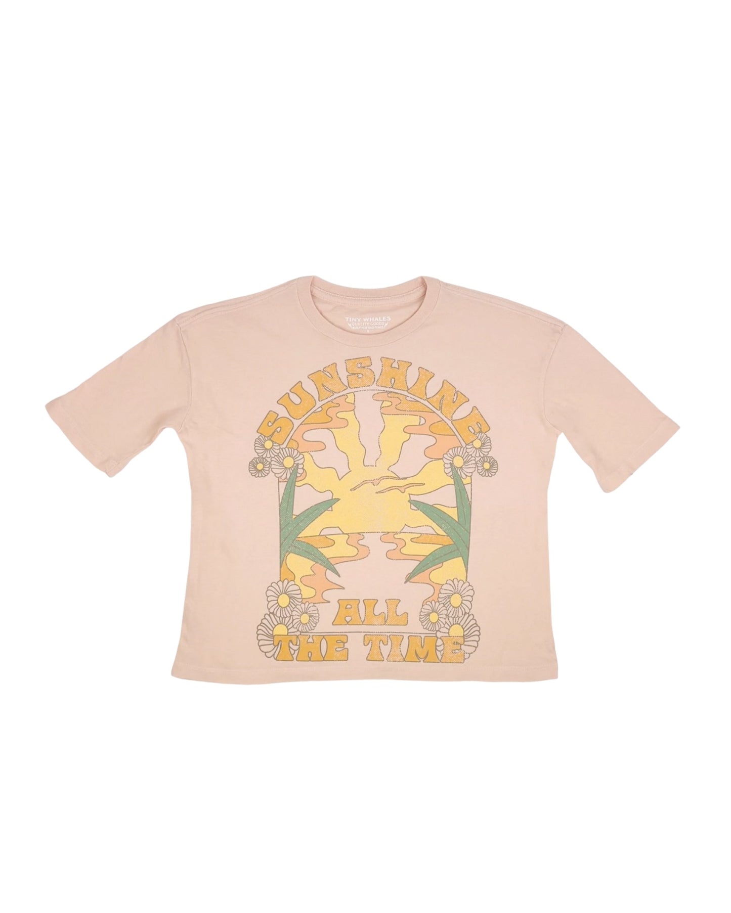 Tiny Whales Sunshine All The Time Super Tee Faded Pink