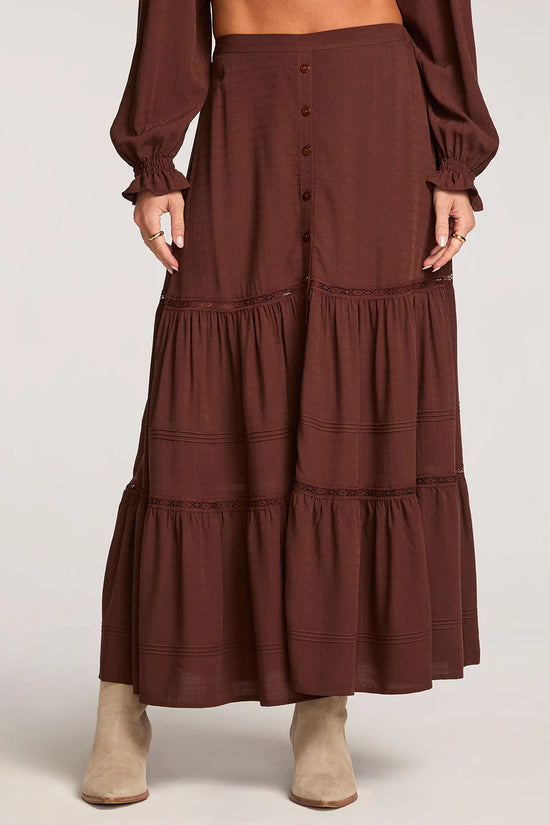 Saltwater Luxe Jaycee Midi Skirt Chocolate