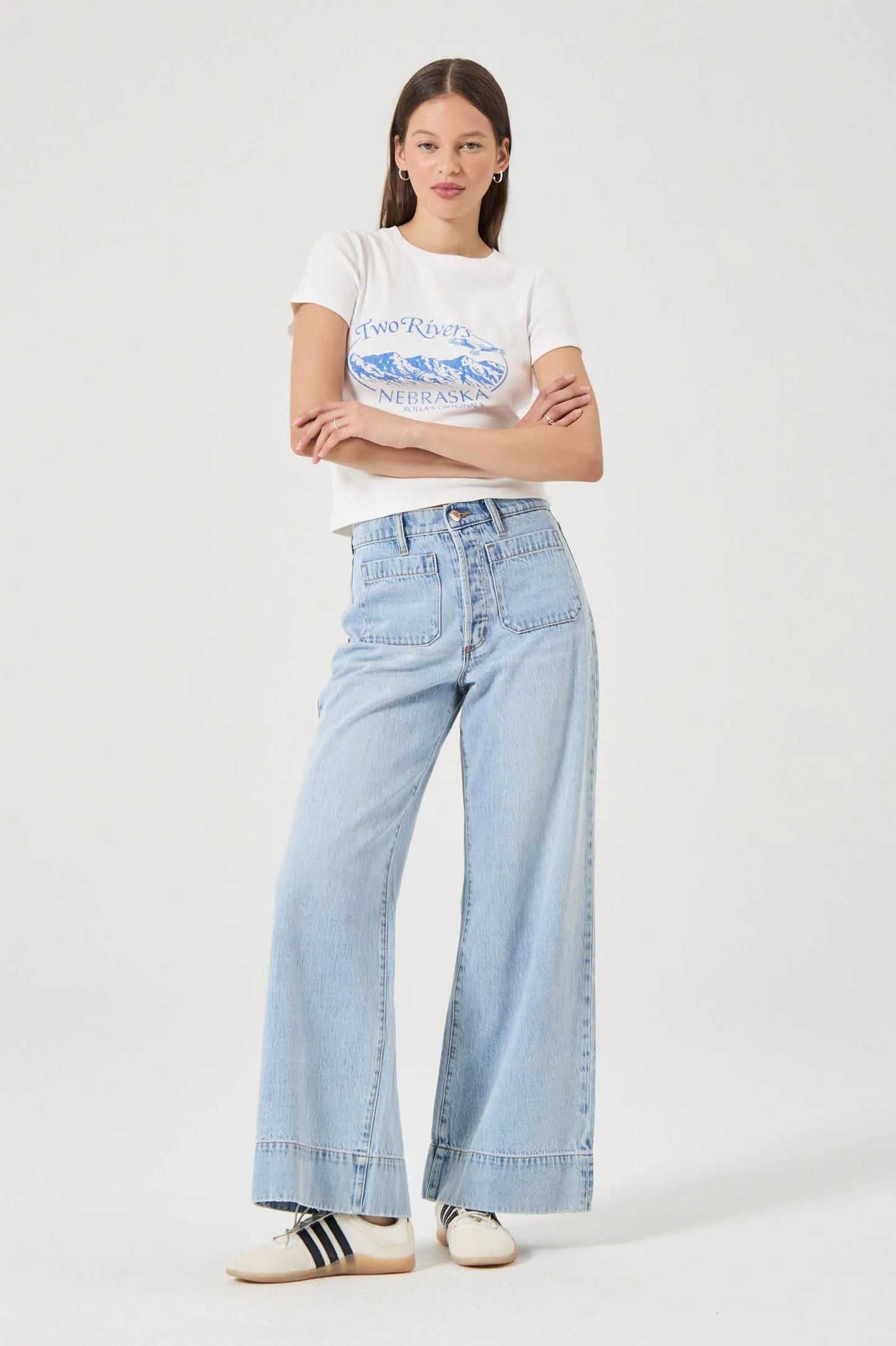 Rolla's Relaxed Sailor Jeans Long Breezy Blue