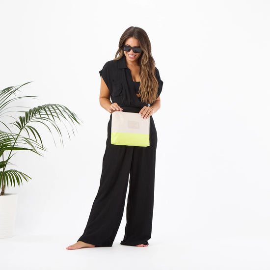 Load image into Gallery viewer, Aloha Collection Dipped Mid Pouch Highlighter/Sandstone
