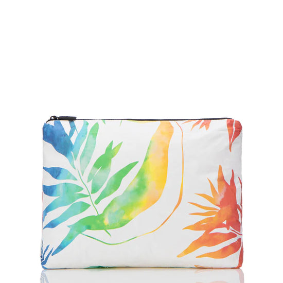 Mid Pouch Rainbow Painted Birds