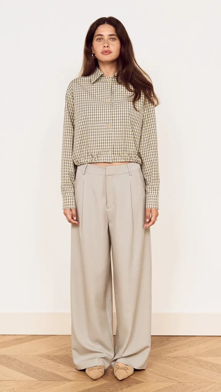 MINKPINK Mila Bubble Hem Check Shirt