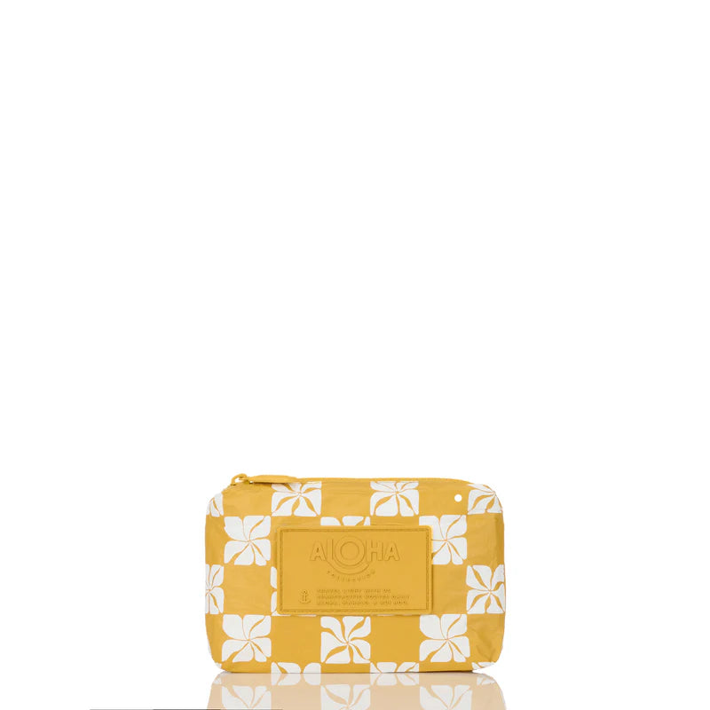 Aloha Collection Pua Check Mini Pouch Hey Girl On Hot Mustard