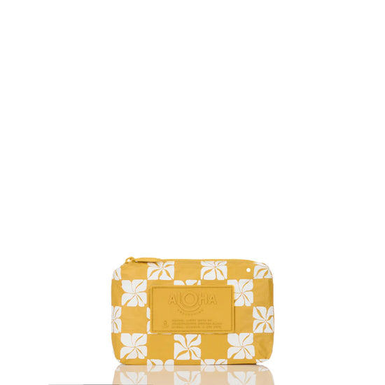 Aloha Collection Pua Check Mini Pouch Hey Girl On Hot Mustard