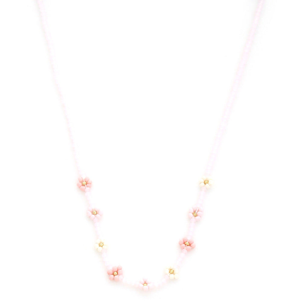 Mini Daisy Necklace Pink