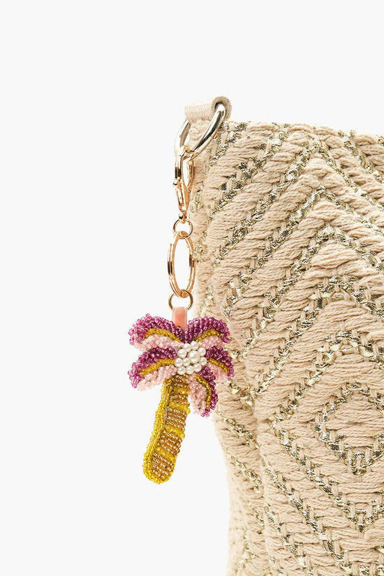 America & Beyond Pink Palm Keychain