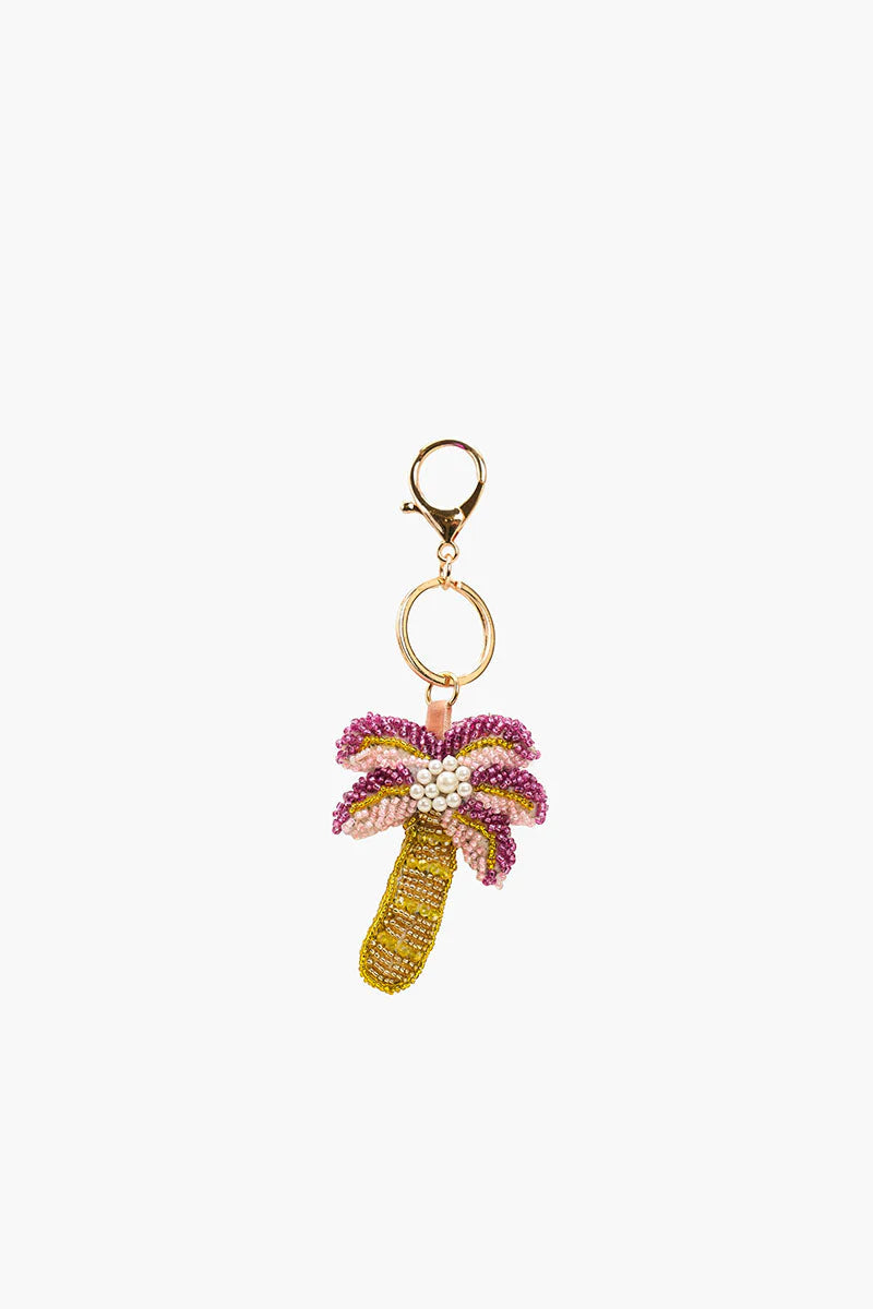 America & Beyond Pink Palm Keychain