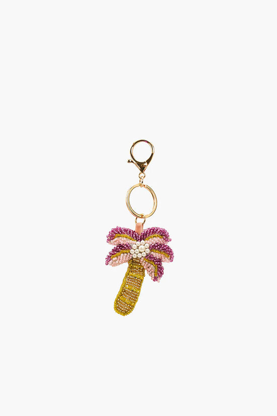 America & Beyond Pink Palm Keychain