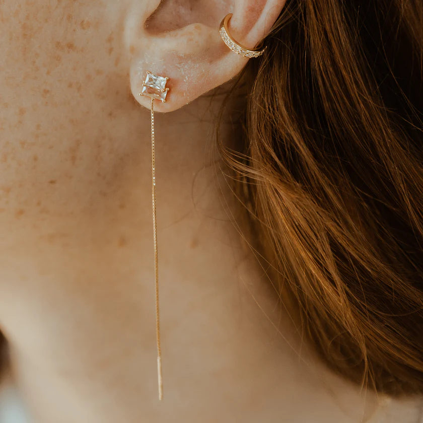 Rectangular Ear Clips Ear Kit Rectangle Studs – The Wander Shop