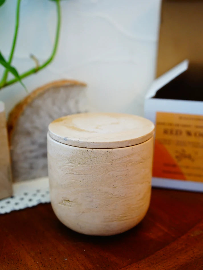Wallflower Shoppe Concrete Candle Red Woods
