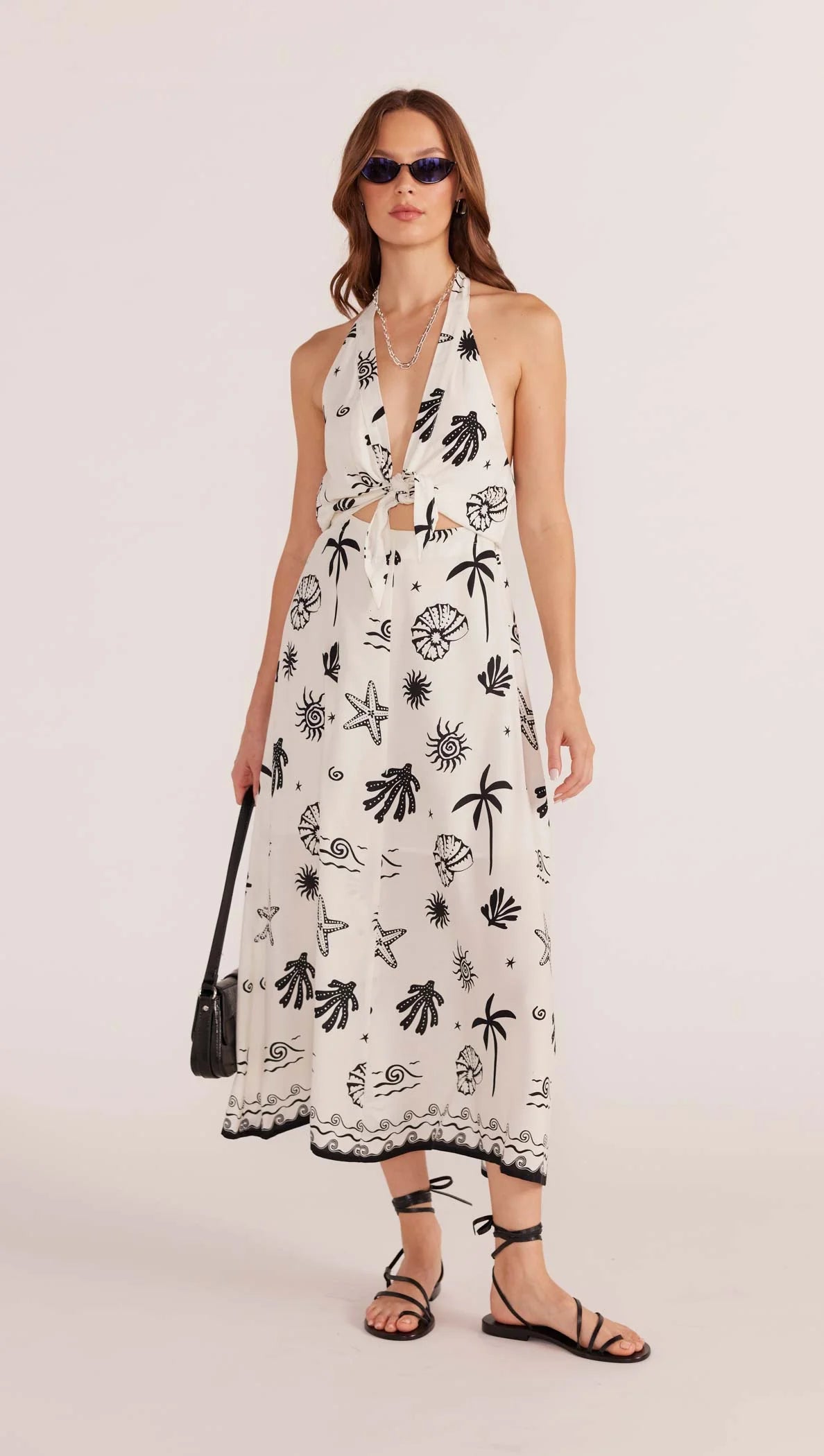 Mink Pink Shell Halter Dress