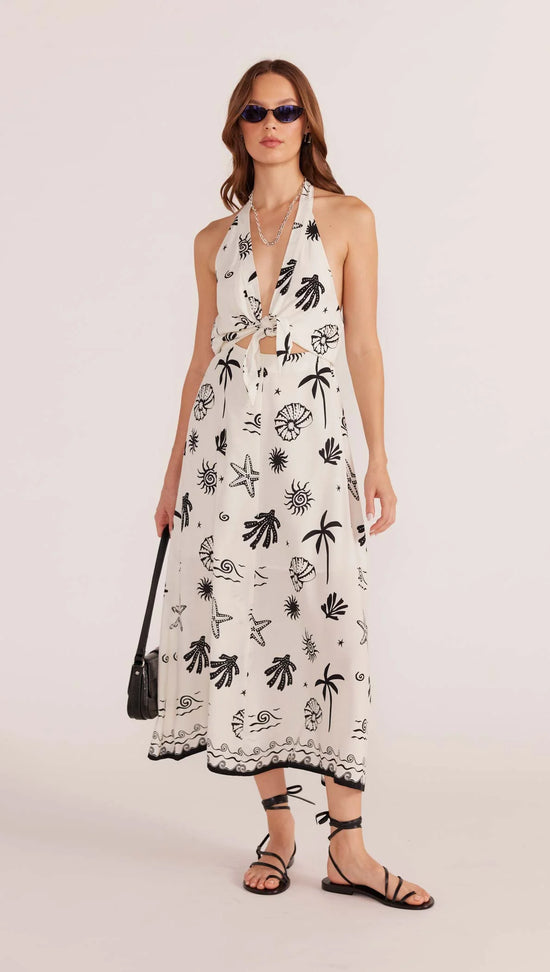 Mink Pink Shell Halter Dress