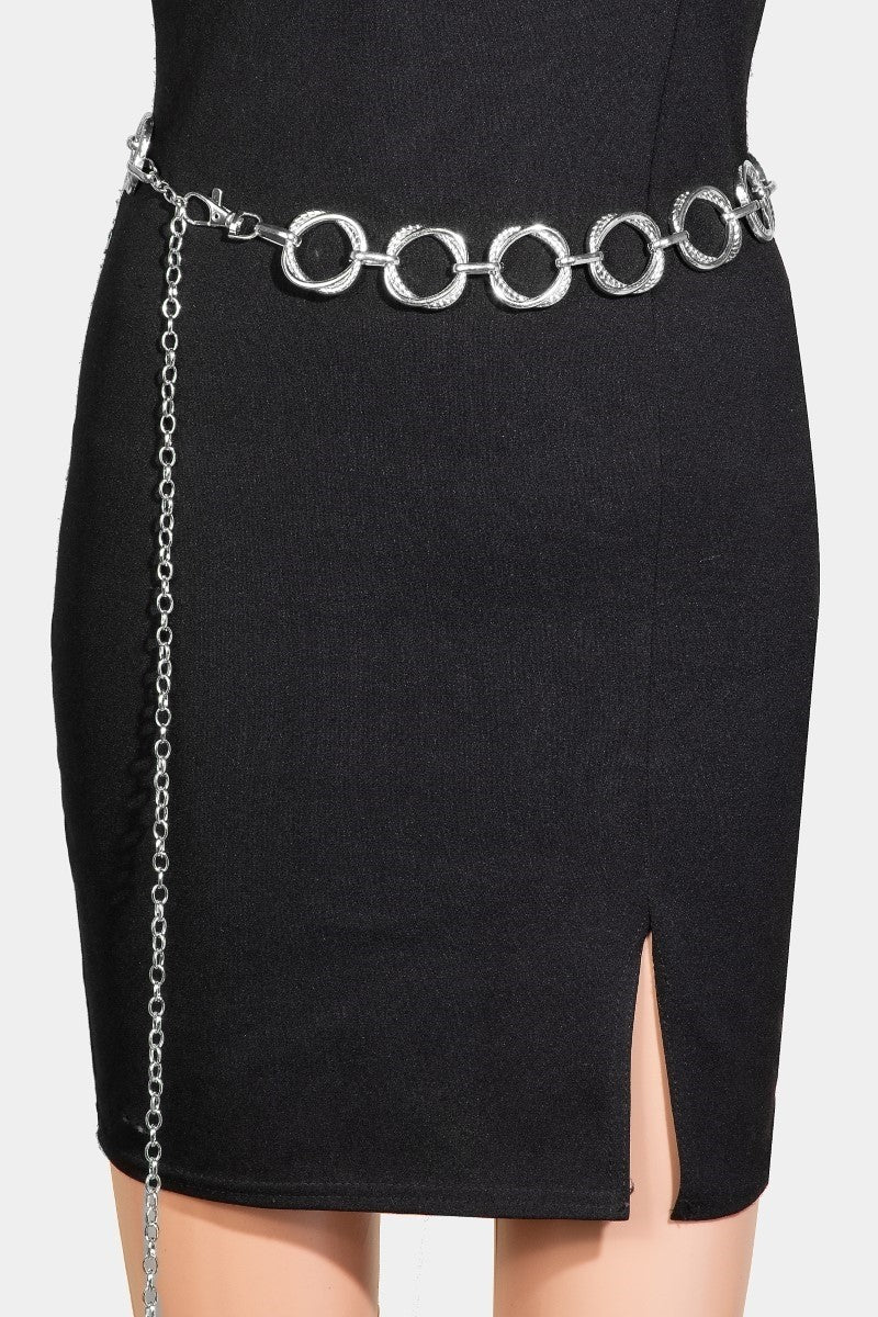 Hoops Chain Belt Silver