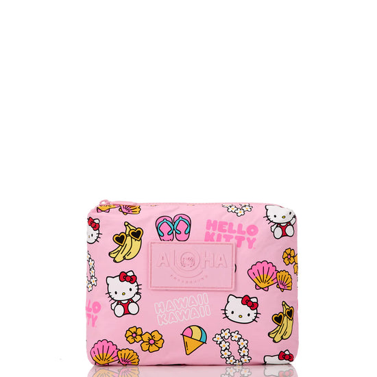 Aloha Collection Hawaii Kawaii Icons Small Pouch Black On Pink Special Edition