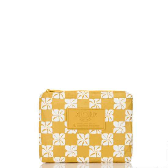 Aloha Collection Pua Check Small Pouch Hey Girl On Hot Mustard