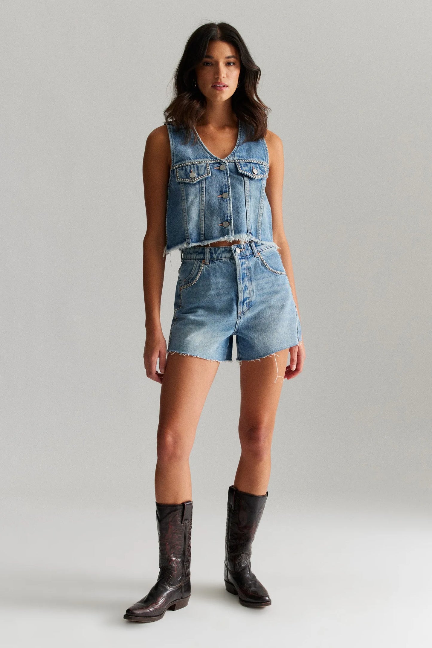 Rolla's ACDC Mirage Stud Shorts Vintage Blue