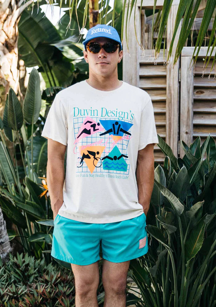 Load image into Gallery viewer, Duvin Surf Gang Swim Short Teal

