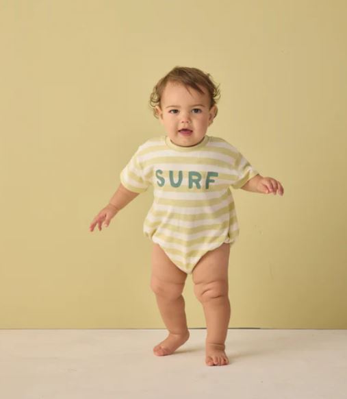 Rylee + Cru Citron Surf Relaxed Bubble Romper