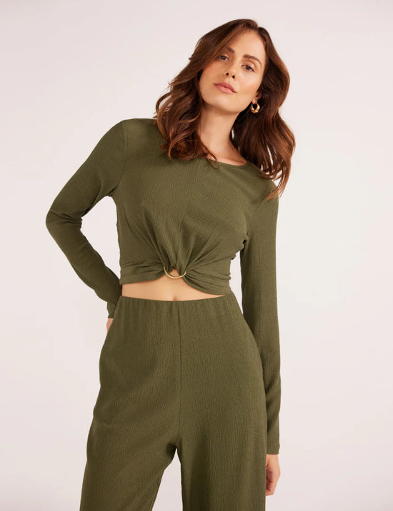 Mink Pink Emmerson L/S Top Forest Green