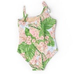 Shade Critters Botanical Palms One Shouldered Swim Suit