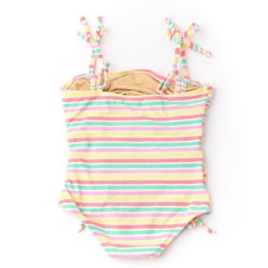 Load image into Gallery viewer, Shade Critters Sunny Stripe Terry Cinched  Swimsuit
