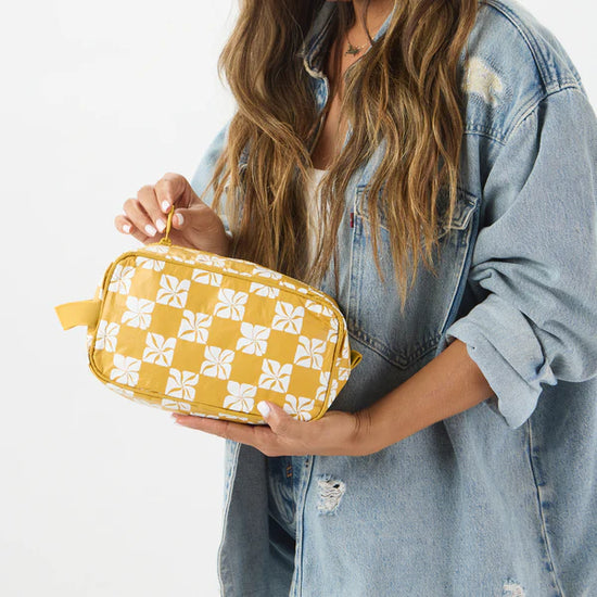 Aloha Collection Dopp Kit Pua Check Hey Girl Hot Mustard