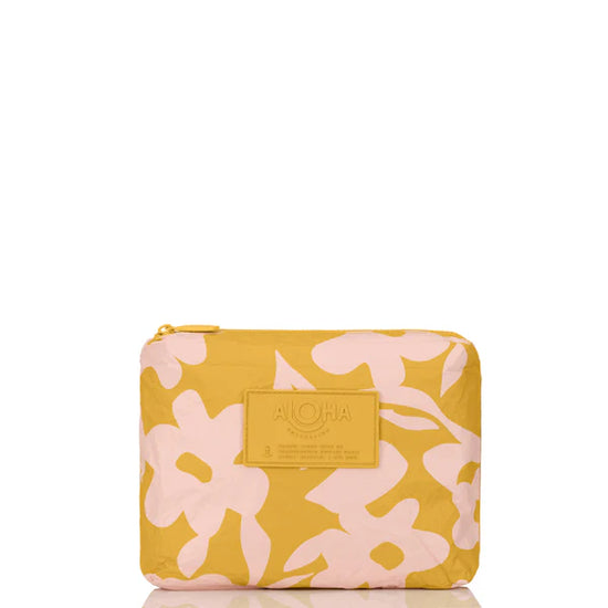 Aloha Collection Fall Flowers Small Pouch Hey Girl Hot Mustard