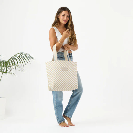 Load image into Gallery viewer, Aloha Collection Petite Check Day Tripper Latte

