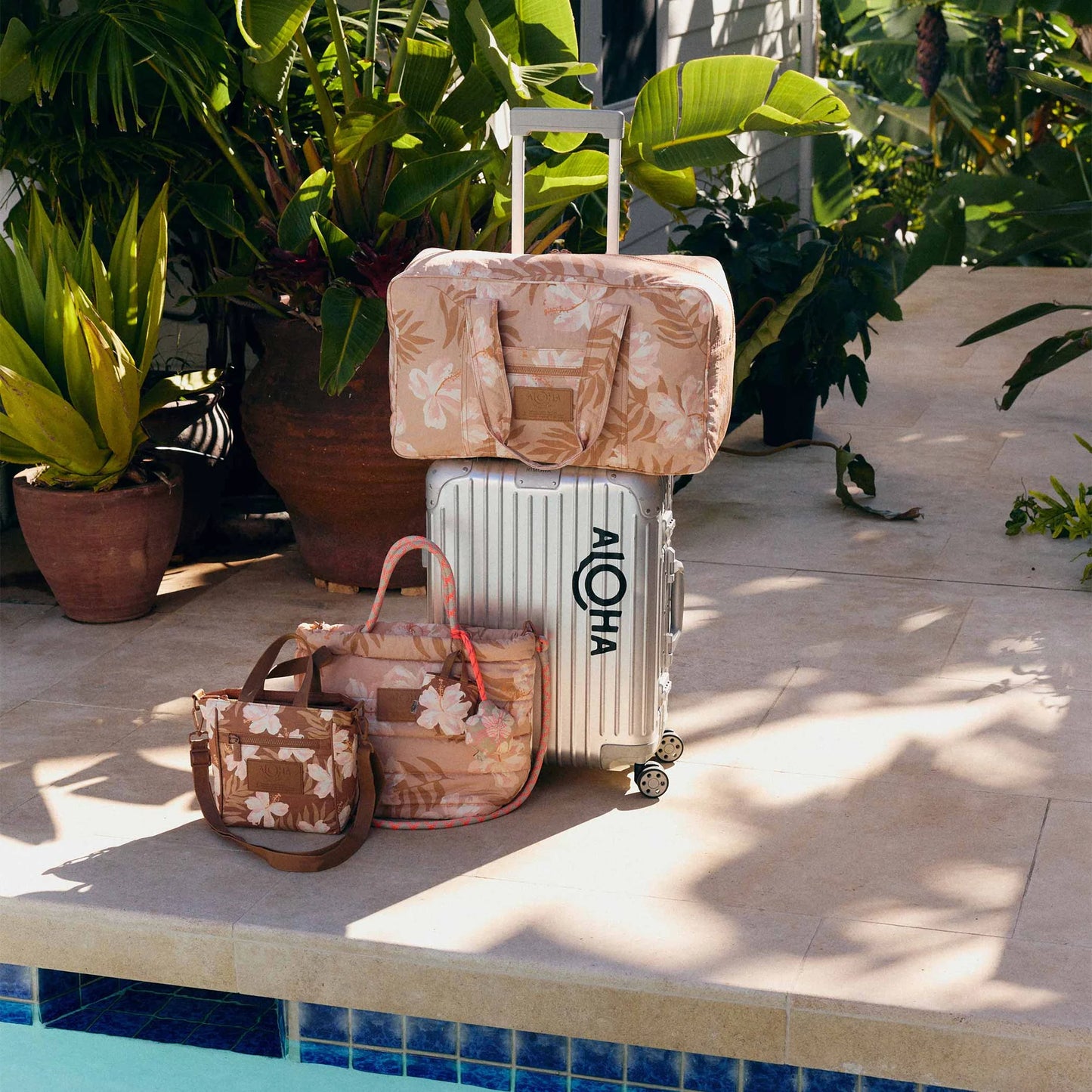 Aloha Collection Adrift Keep It Light Weekender Camel