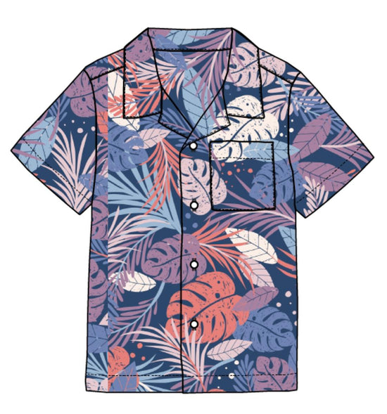 Tropical Leaves Camp Shirt