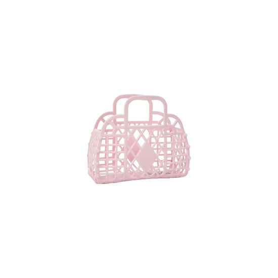 Mini Retro Basket Jelly Bag - Pink