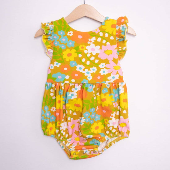 Sixties Summer Floral  Baby Romper