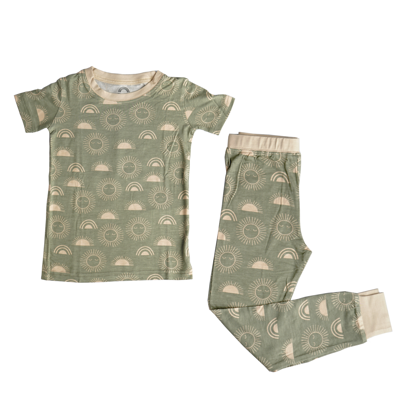 Celestial Sun Short Sleeve Bamboo Toddler PJ Set