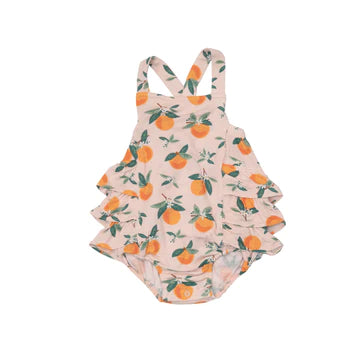 Ruffle Sunsuit Orange Blossoms