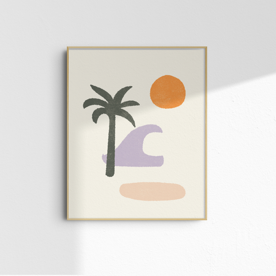 Minimalist palm - modern wall art 11x14"
