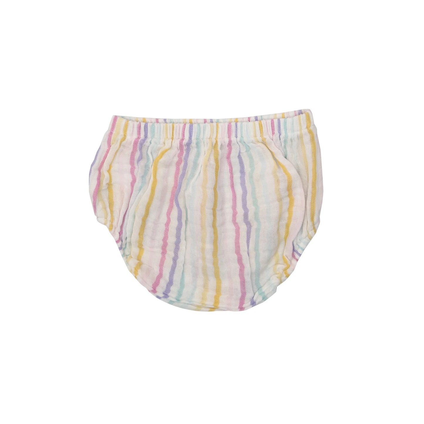 Rainbow Stripe Smocked Ruffle Sundress & Diaper Cover