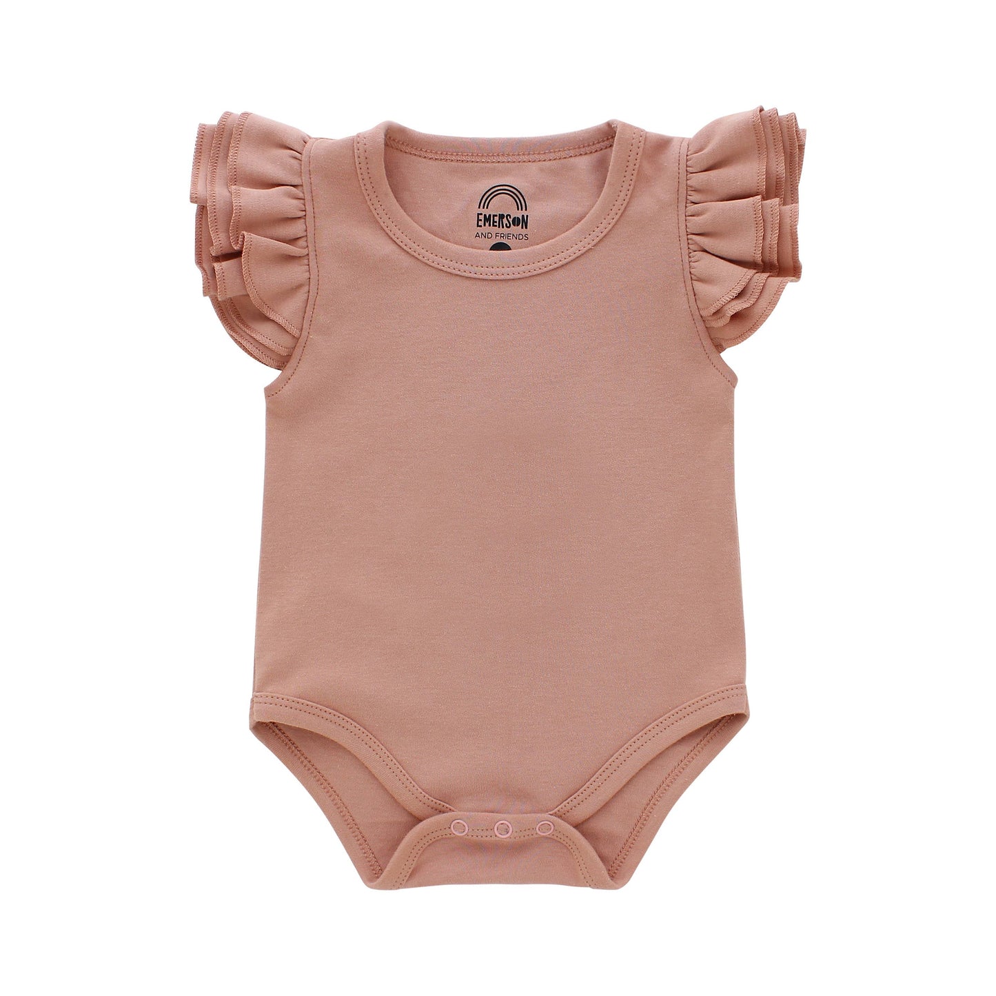 Rose Ruffle Sleeve Romper Onesie Baby