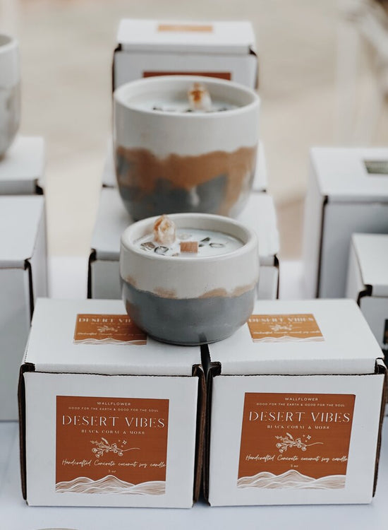 Desert Vibes Hand Crafted Concrete Candle