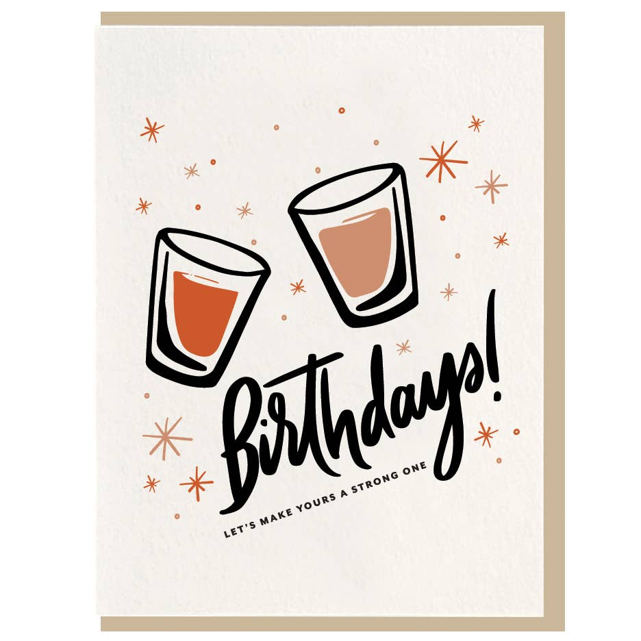 Load image into Gallery viewer, Birthday Shots - Letterpress Card

