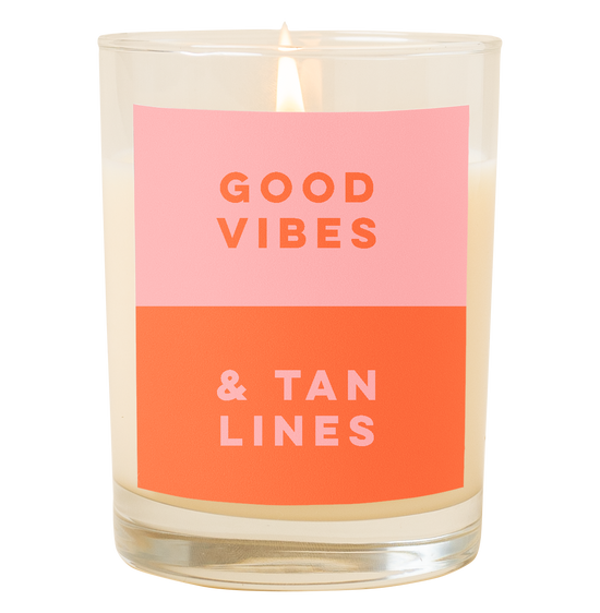 Candle Rocks Glass - Good Vibes & Tan Lines