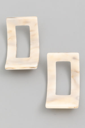 Load image into Gallery viewer, Curved Rectangle Earrings
