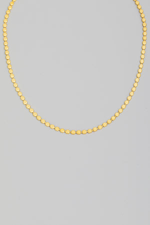 Gold Disk Chain Necklace