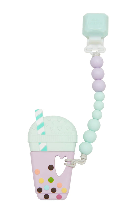 Load image into Gallery viewer, Taro Bubble Tea Teether Gem Set
