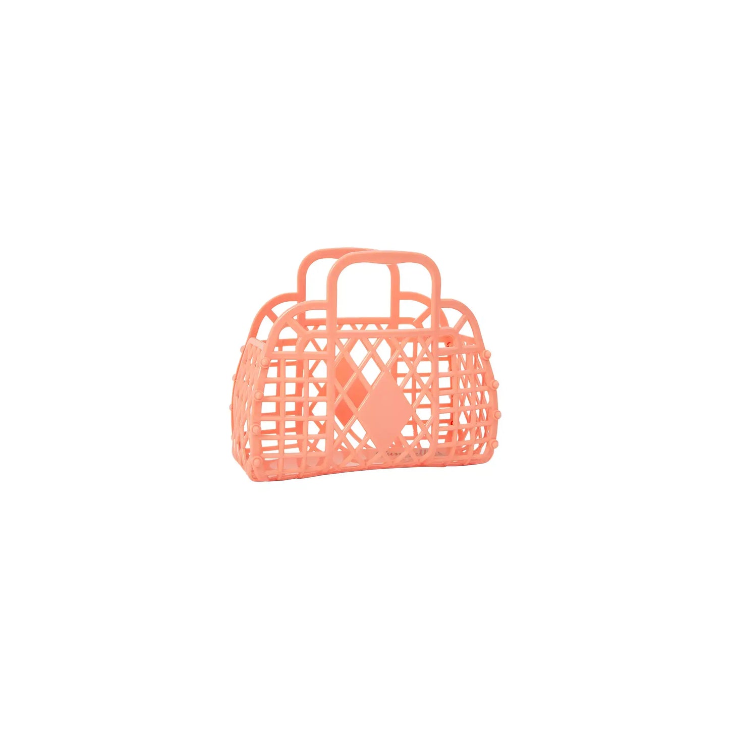 Mini Retro Basket Jelly Bag - Peach