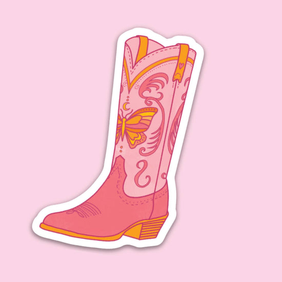 Cowgirl Boot Sticker