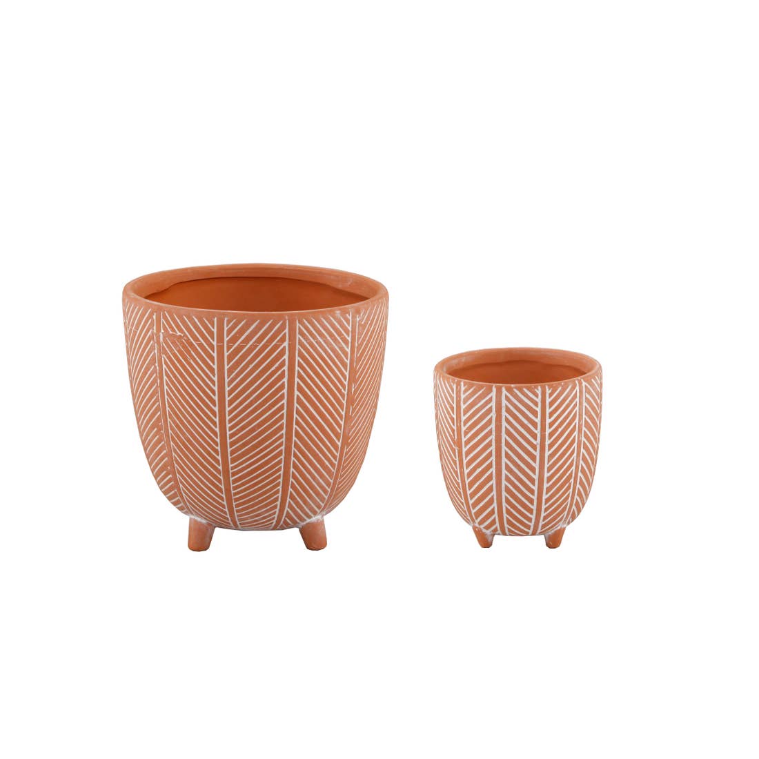 footed planter pot 4" Chevron Ceramic Footed Pot – The Wander Shop