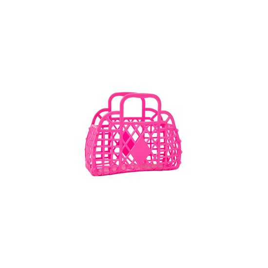 Mini Retro Basket Jelly Bag - Berry Pink