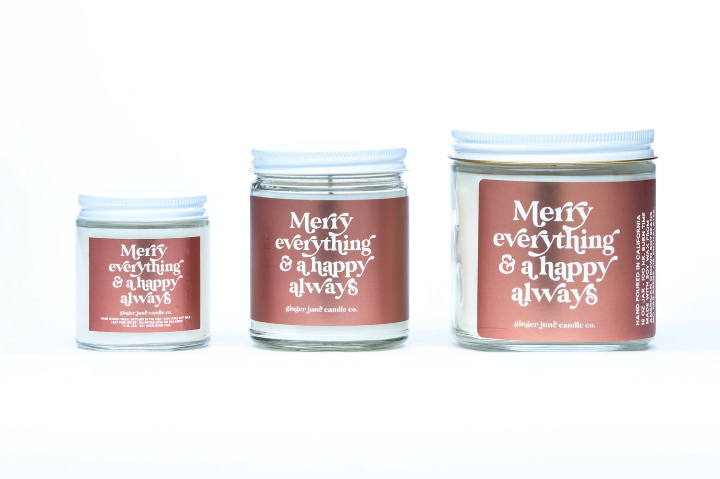 merry everything & a happy always • NON TOXIC SOY CANDLE