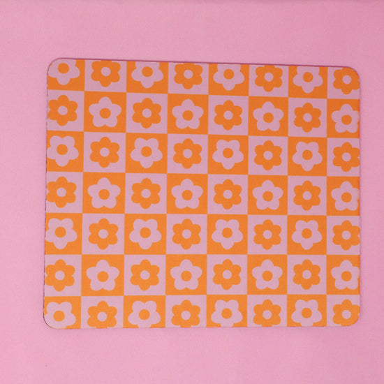 Pink and orange flowers Mouse Pad
